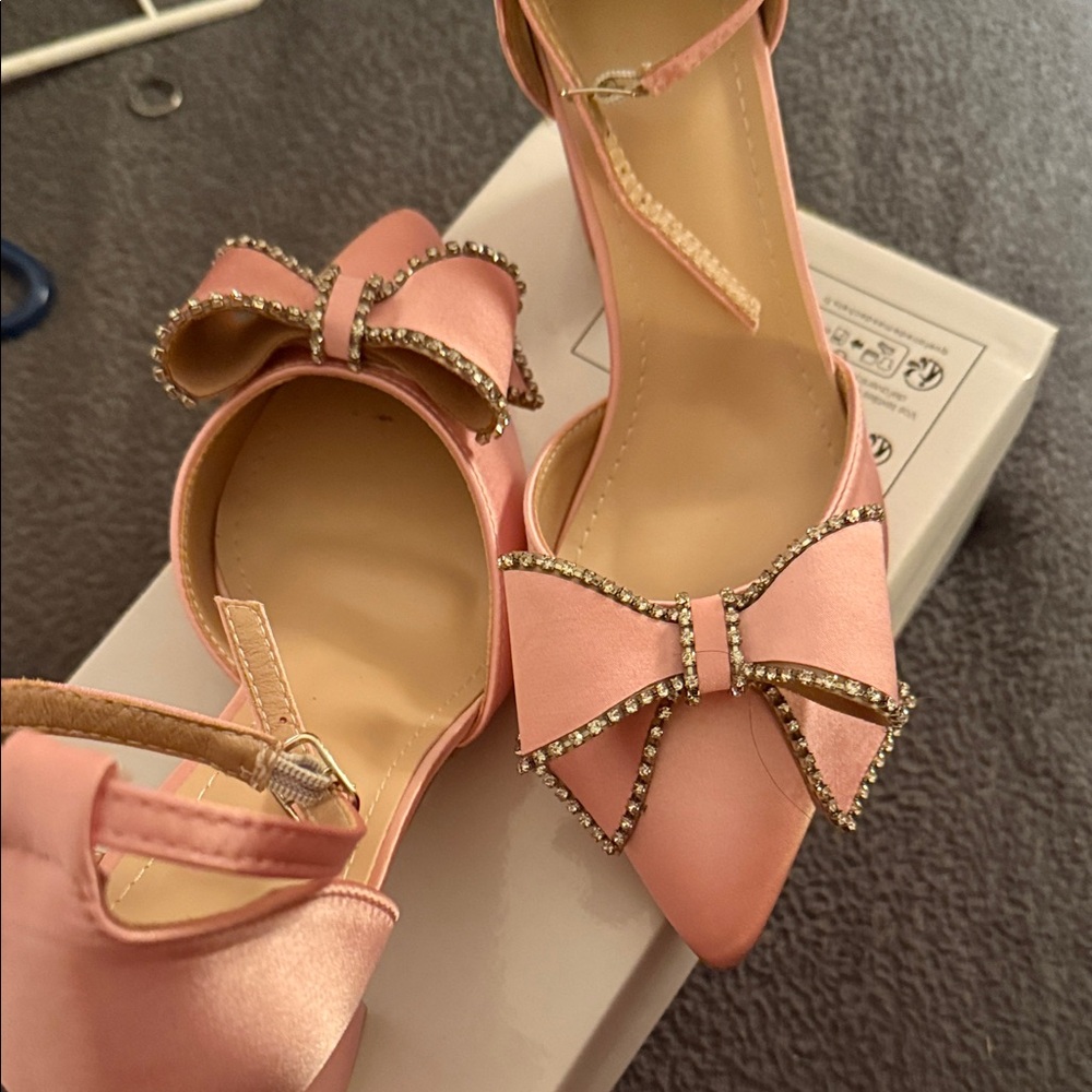 Elegant Pink Bow Women's Shoes